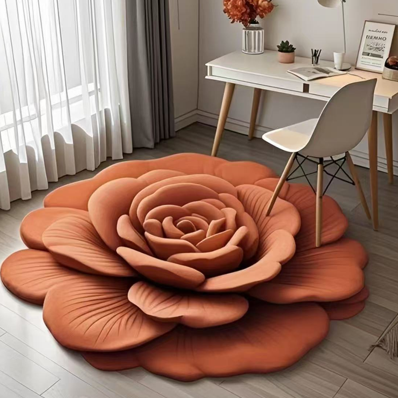 🌺 Floral Plush Diatomaceous Earth Floor Mat