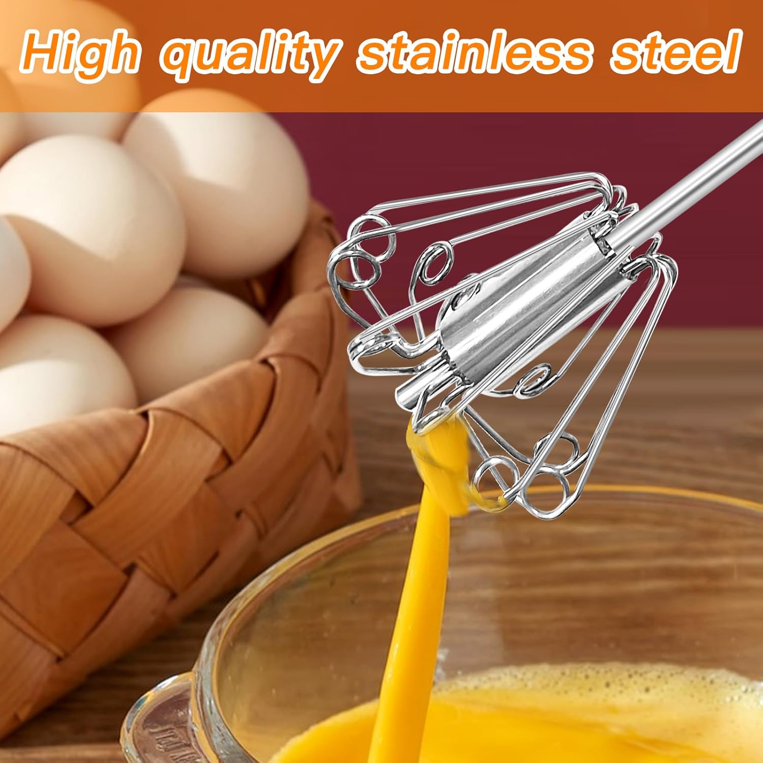 Stainless Steel Semi-Automatic Whisk BUY 1 GET 1 FREE